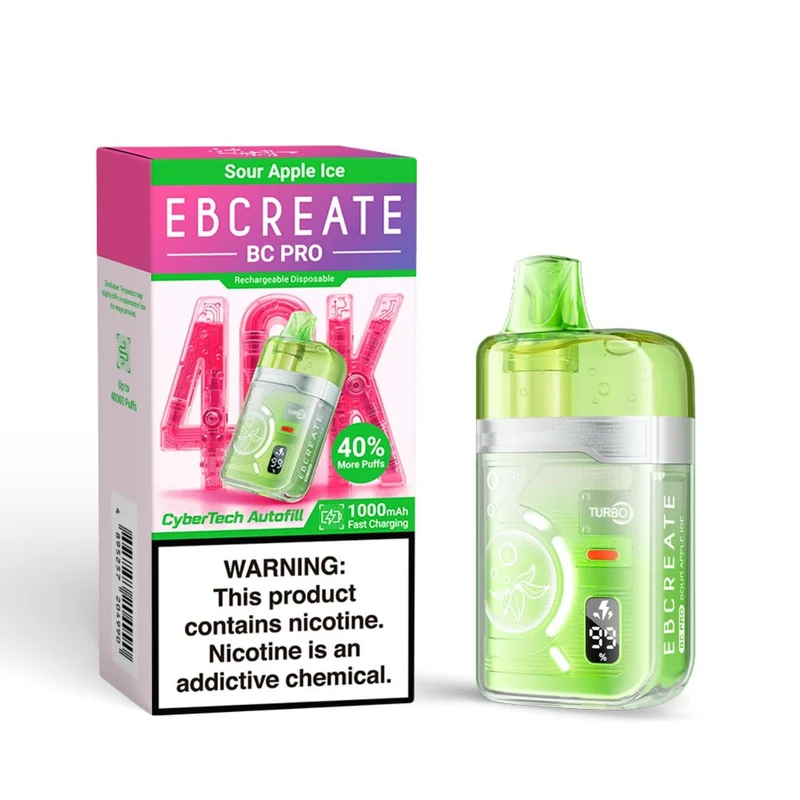 Pod Descartable Elfbar EBCreate 40K Sour Apple Ice