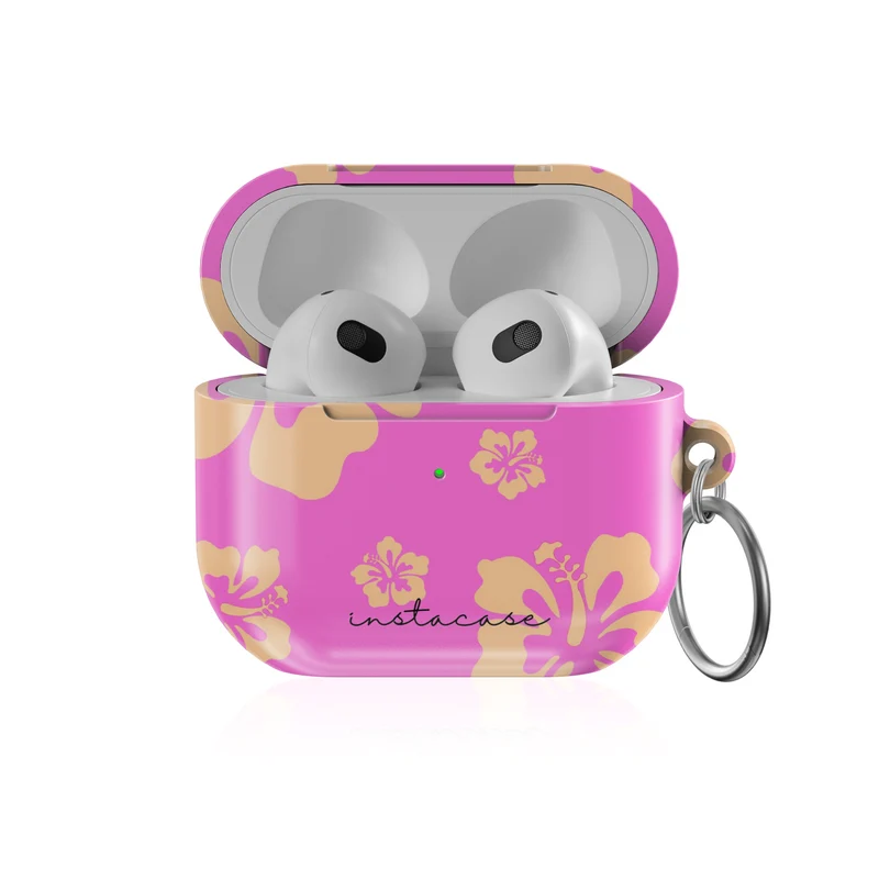Pink Hibiscus - Capa AirPods