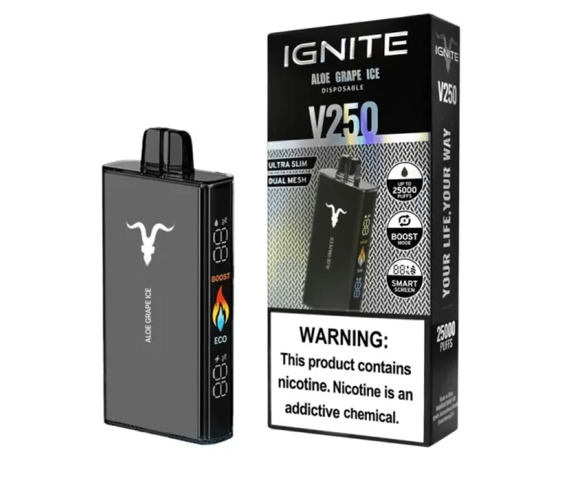 Pod descartable Ignite V250 Aloe Grape Ice 25000 puffs