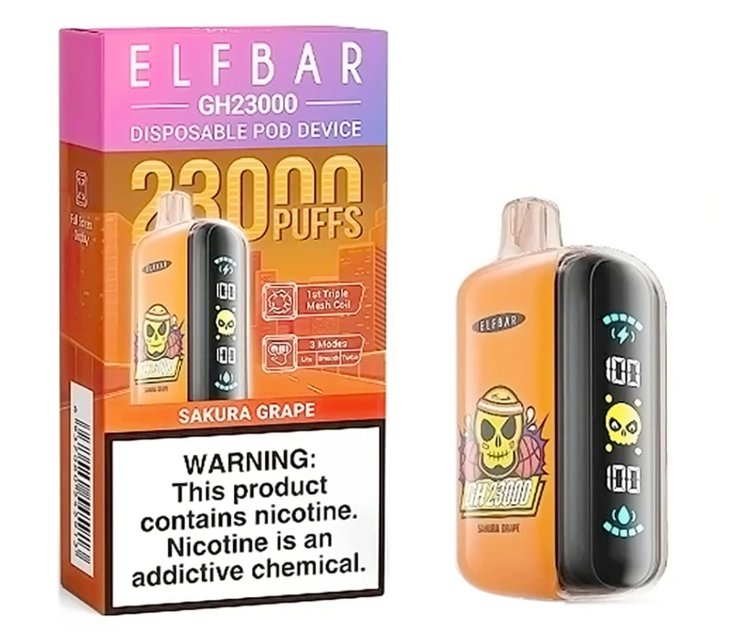 Pod descartable ElfBar Sakura Grape GH23000 Puffs