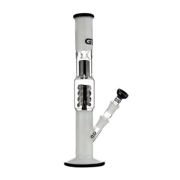 Bong con percolador en espiral lechoso