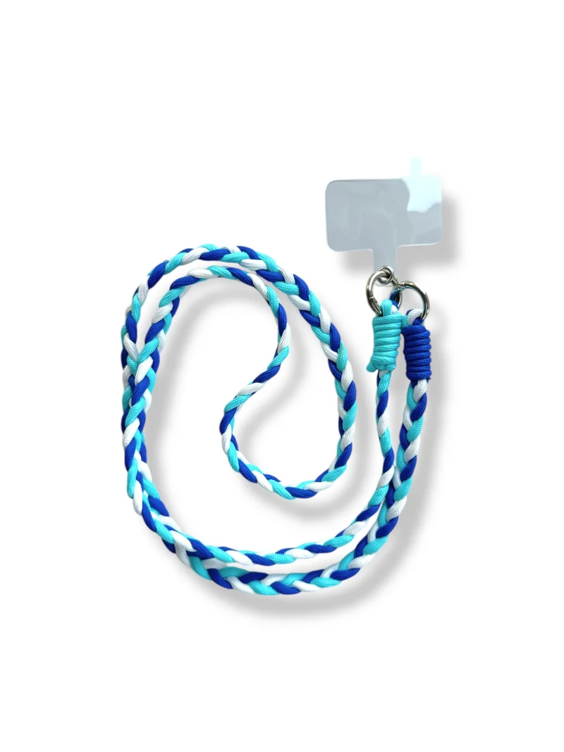 Cordão Universal Trança - Azul e Verde Água