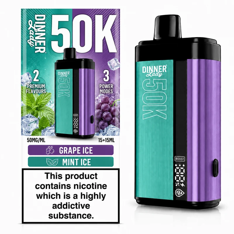 Pod descartable Dinner Lady Grape Ice / Mint Ice 50K Dual Flavor