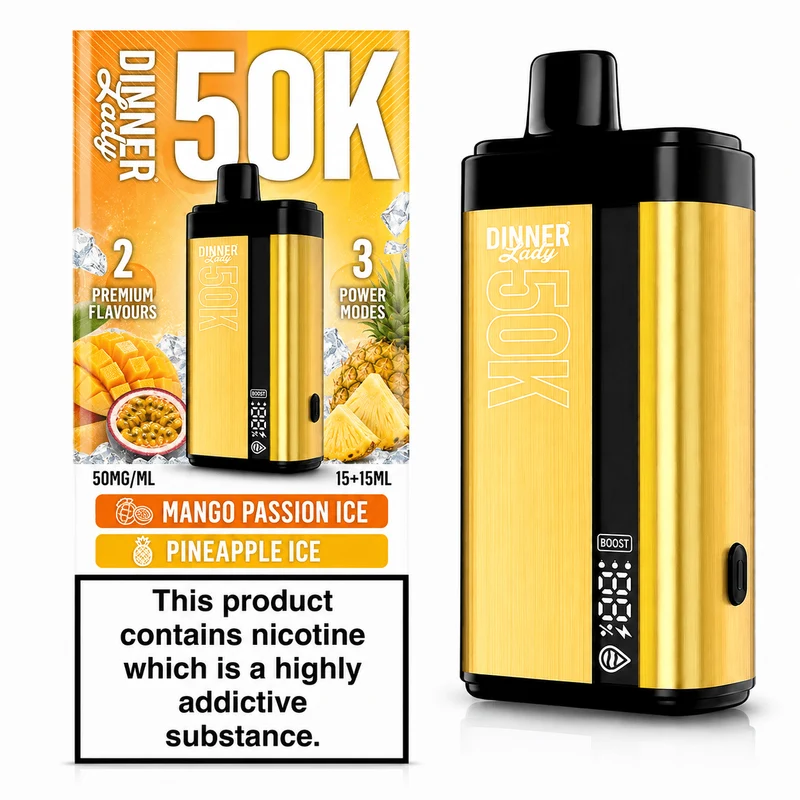 Pod descartable Dinner Lady Mango Passion Ice / Pineapple Ice 50K Dual Flavor